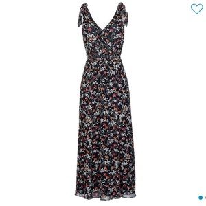 Joie floral tie shoulder midi dress